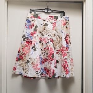 Knee length A-Line floral skirt